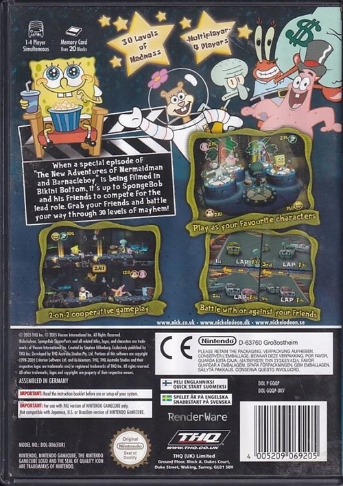 SpongeBob SquarePants Lights Camera PANTS - Nintendo GameCube (B Grade) (Genbrug)